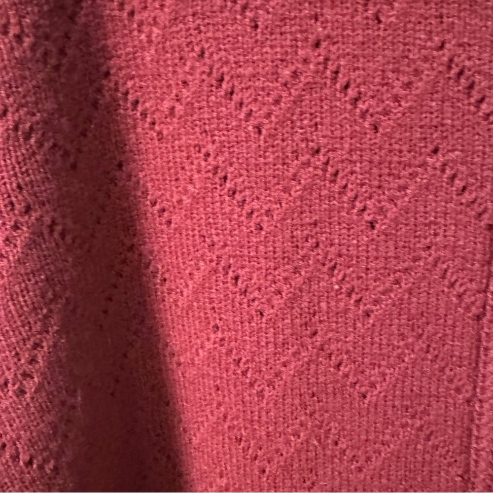 Tricots Excelsior Knits Vintage Knit Cardigan Sweater Womens Small Burgundy - Picture 4 of 8